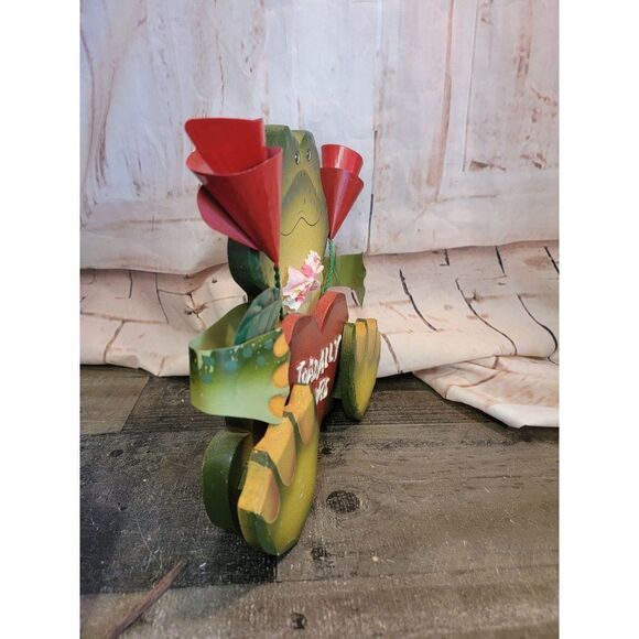 Wooden Valentine's Day toad frog todally yours Decor figure - Picture 3 of 4